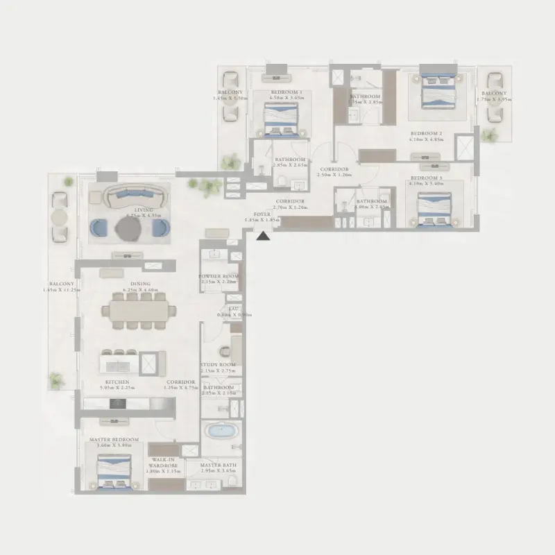 4 bedroom floor plan