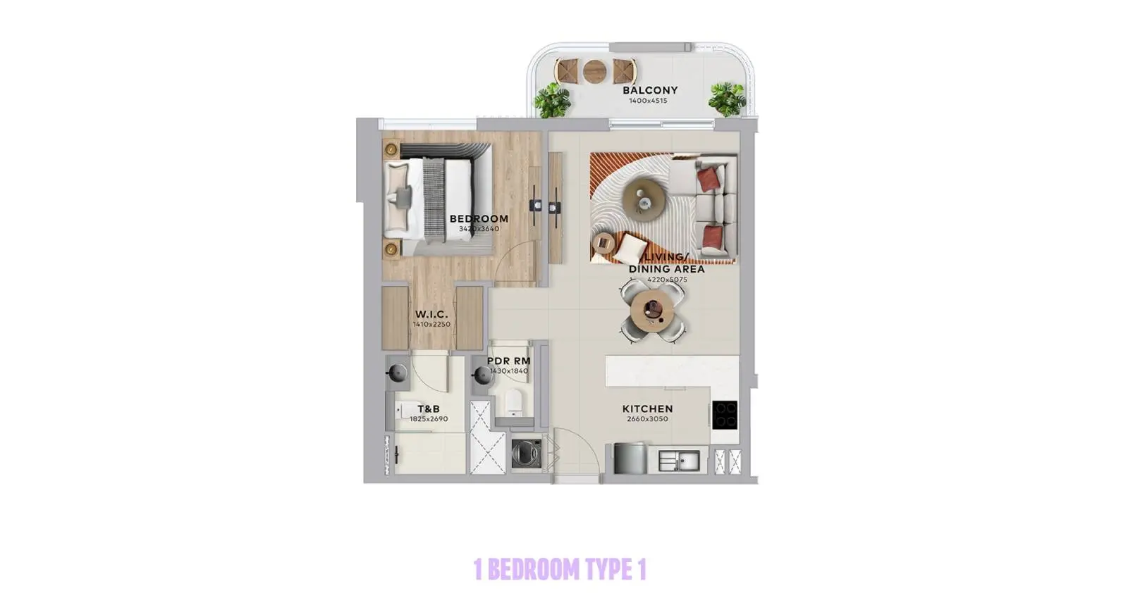 Type 1 floor plan