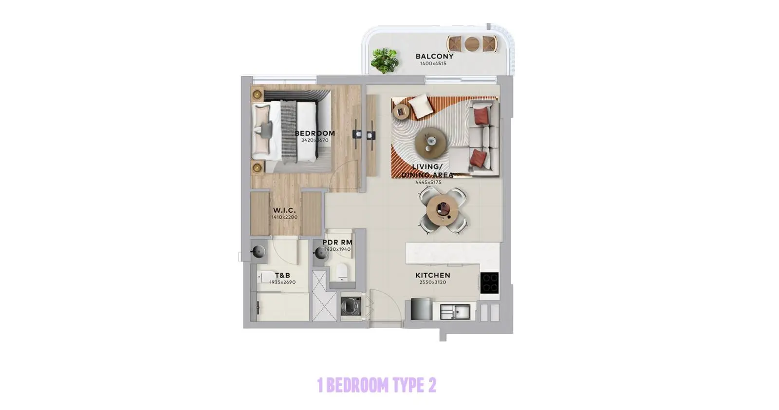 Type 2 floor plan