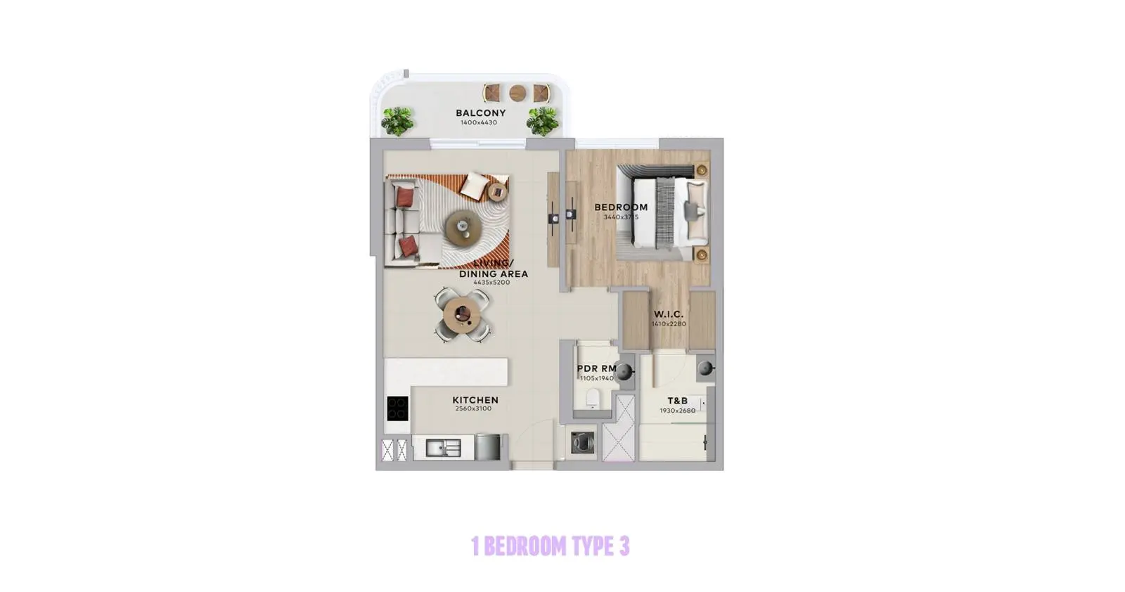 Type 3 floor plan