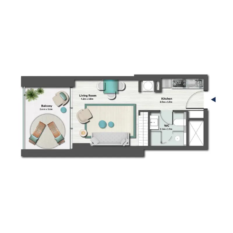 Studio floor plan
