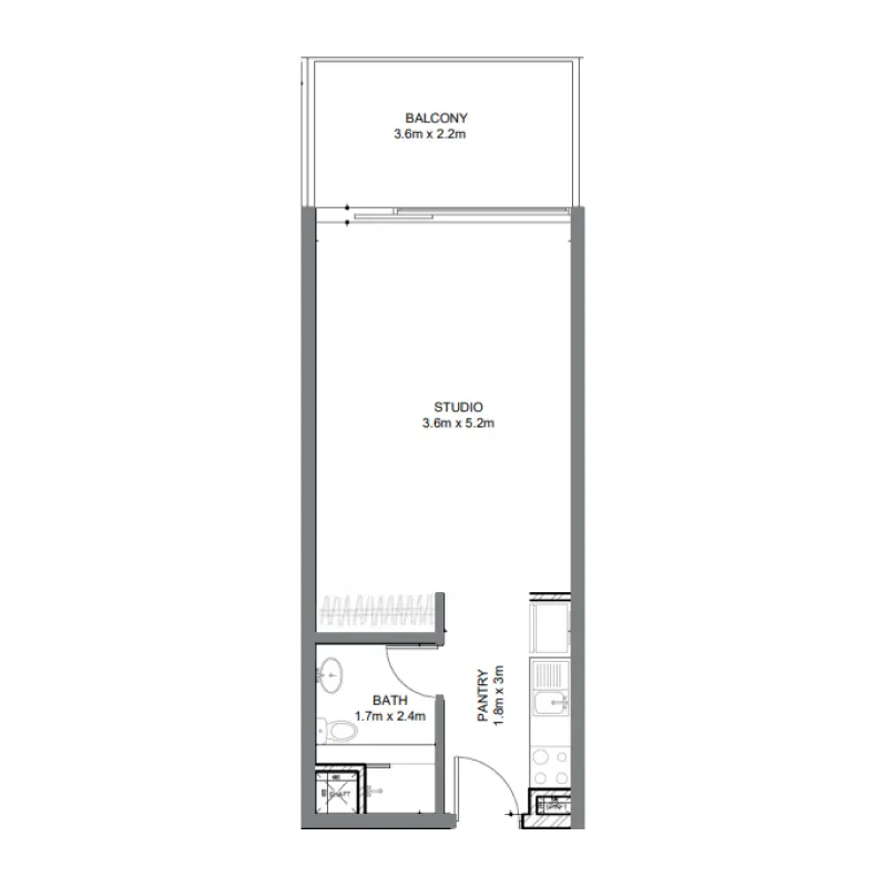 Studio floor plan