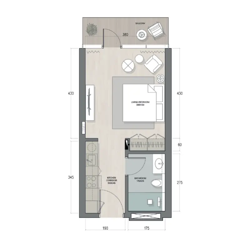 Studio floor plan