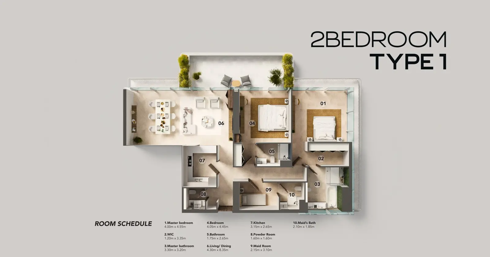 Type 1 floor plan