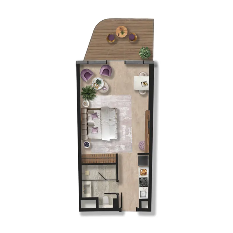 Studio Apartments floor plan