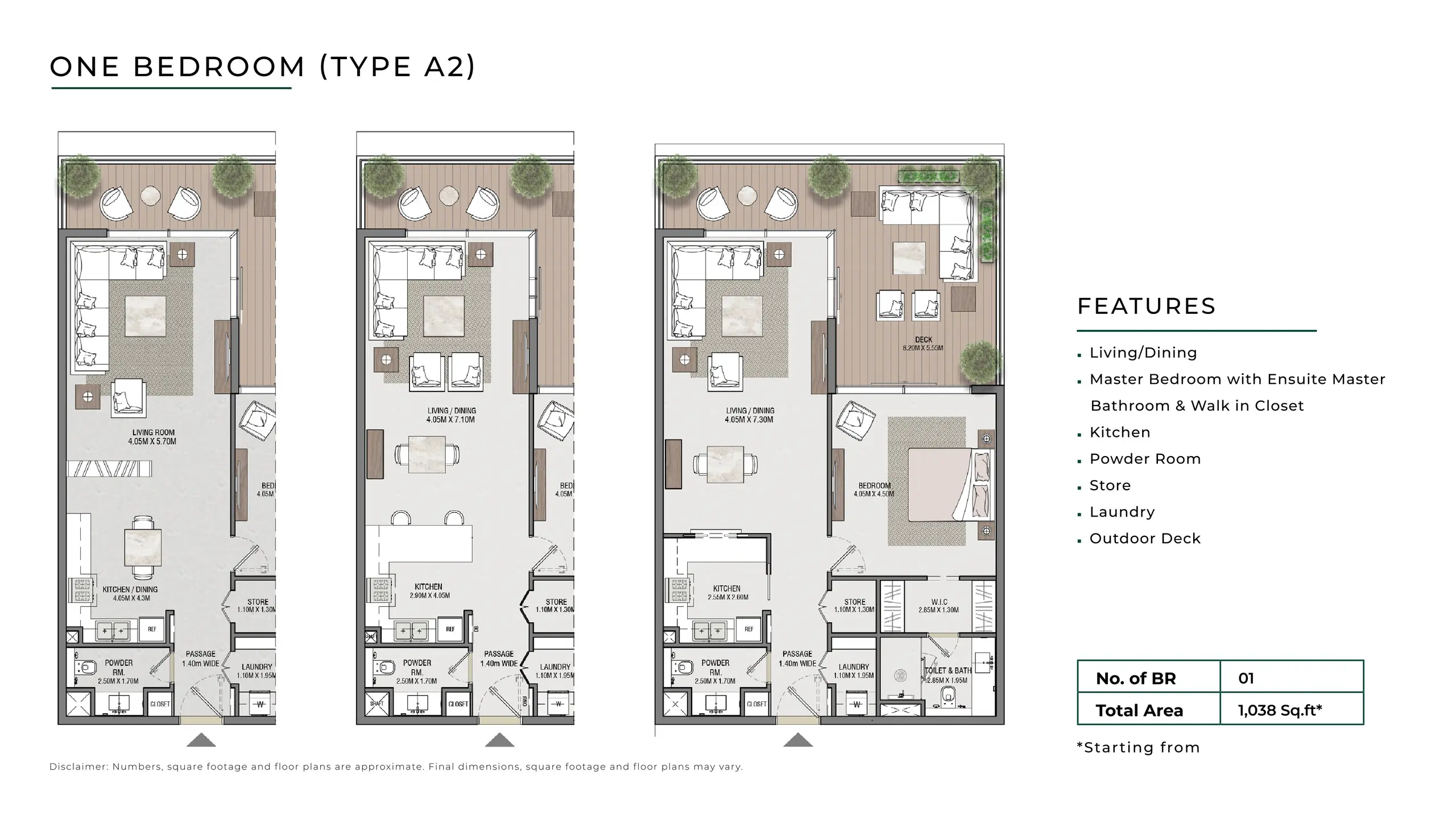 Majlis/Manazel - 1 Bedroom floor plan