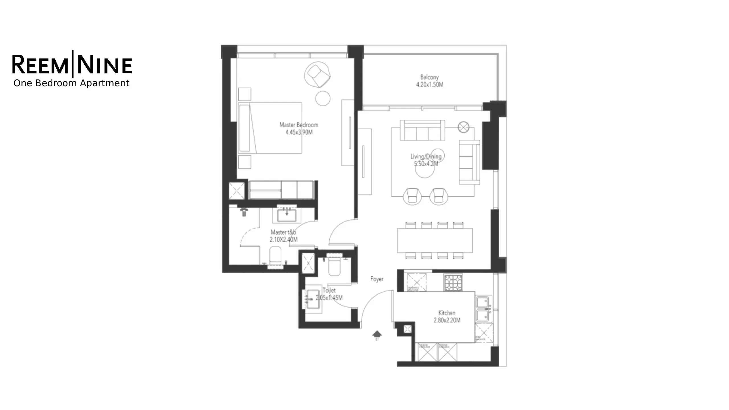 1 Bedroom Apartment floor plan