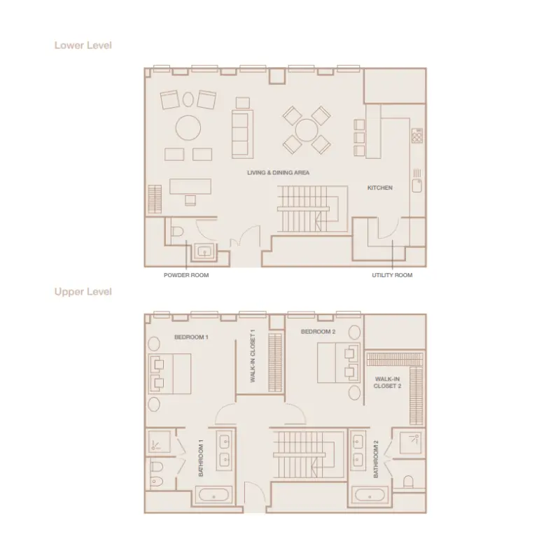 2 bedroom floor plan
