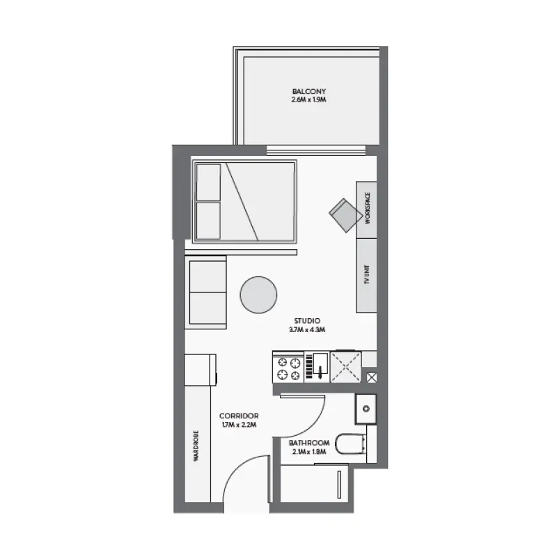Studio floor plan