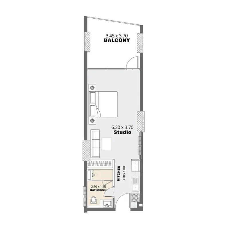 Studio floor plan