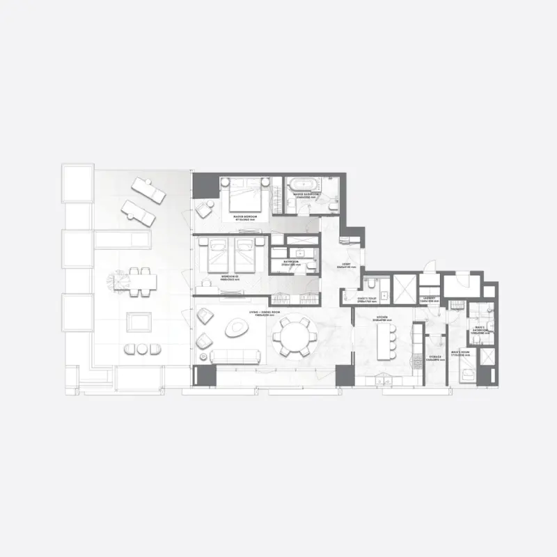 2 bedroom floor plan