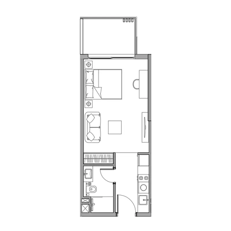 Studio Apartments floor plan