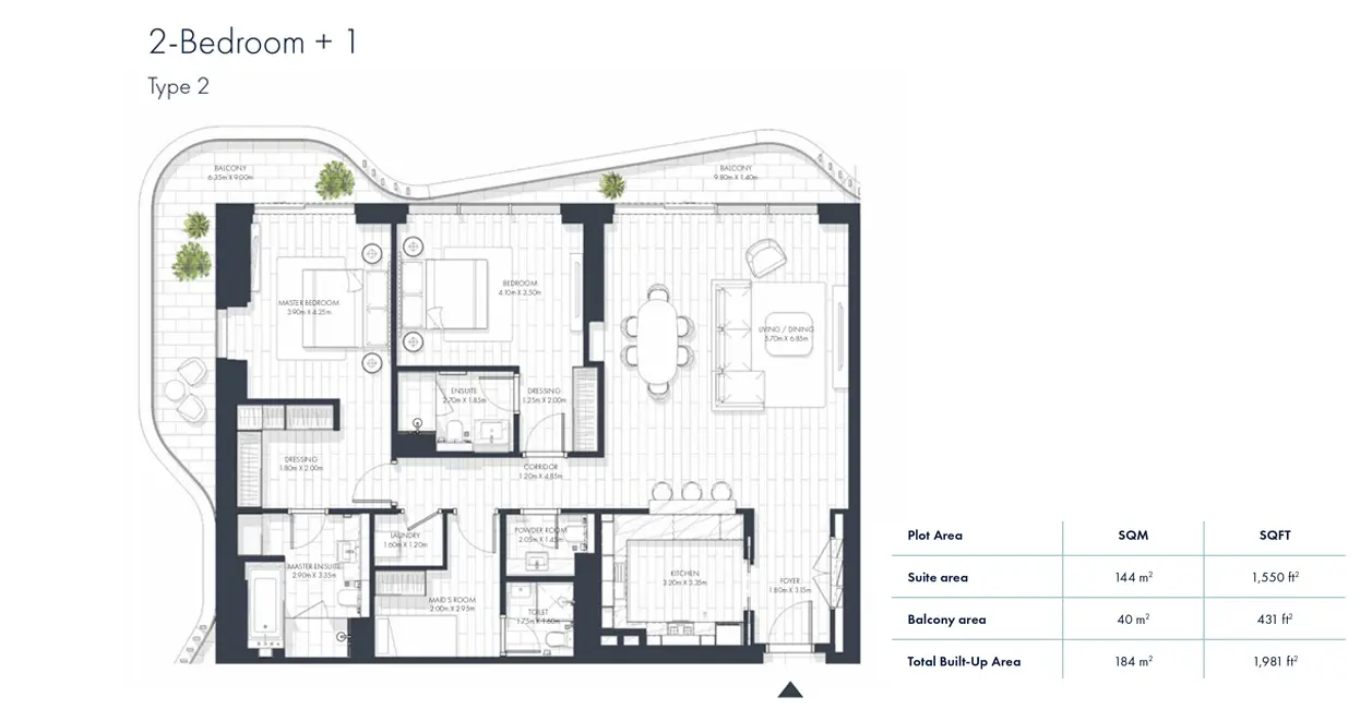 Type 2 floor plan