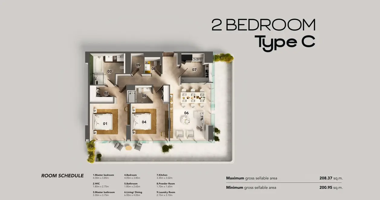 Type C floor plan