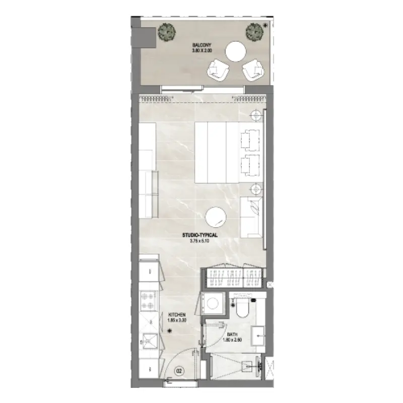 Studio floor plan