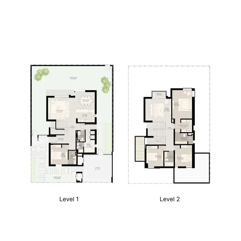 4 Bedrooms villa - The Wilds floor plan