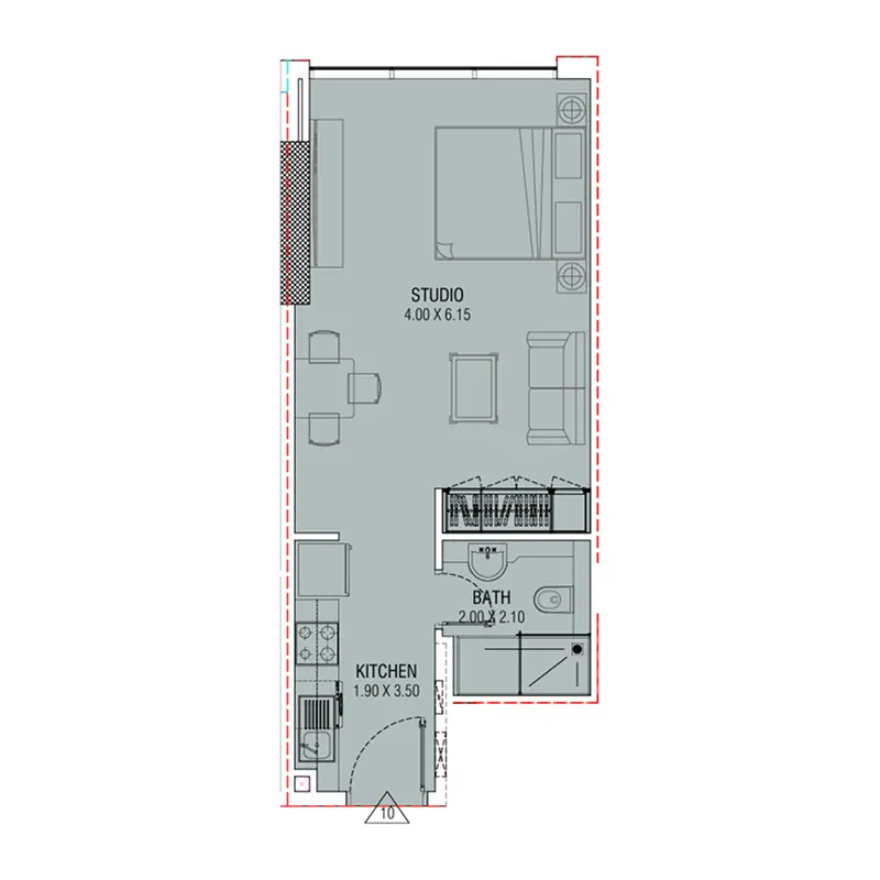 Studio Apartments floor plan