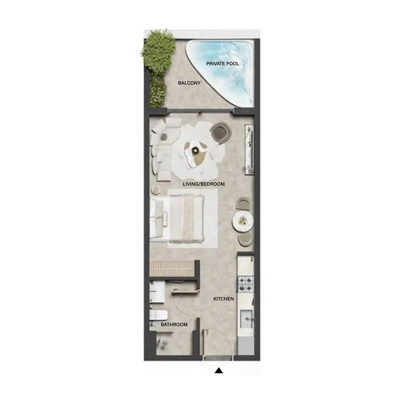 Studio Apartments floor plan