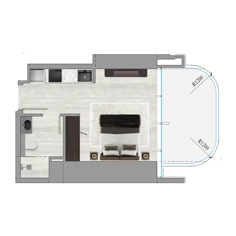Studio Apartments floor plan