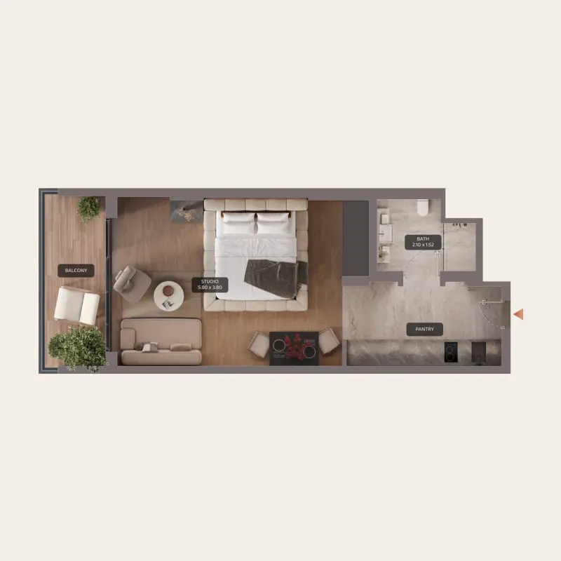 Studio floor plan