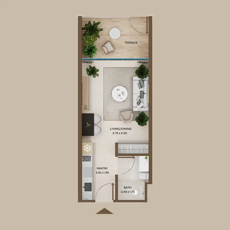 Studio Apartments floor plan