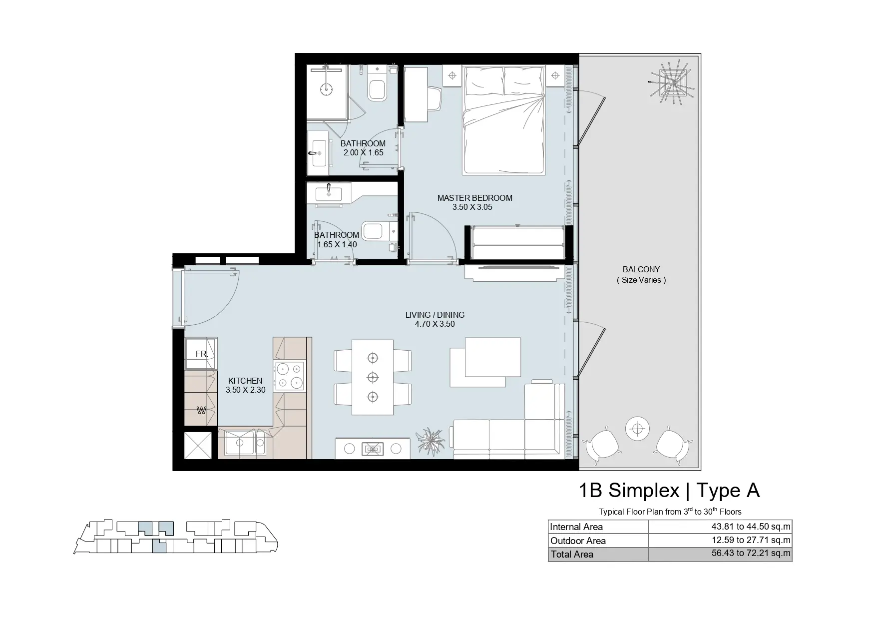 Type A floor plan