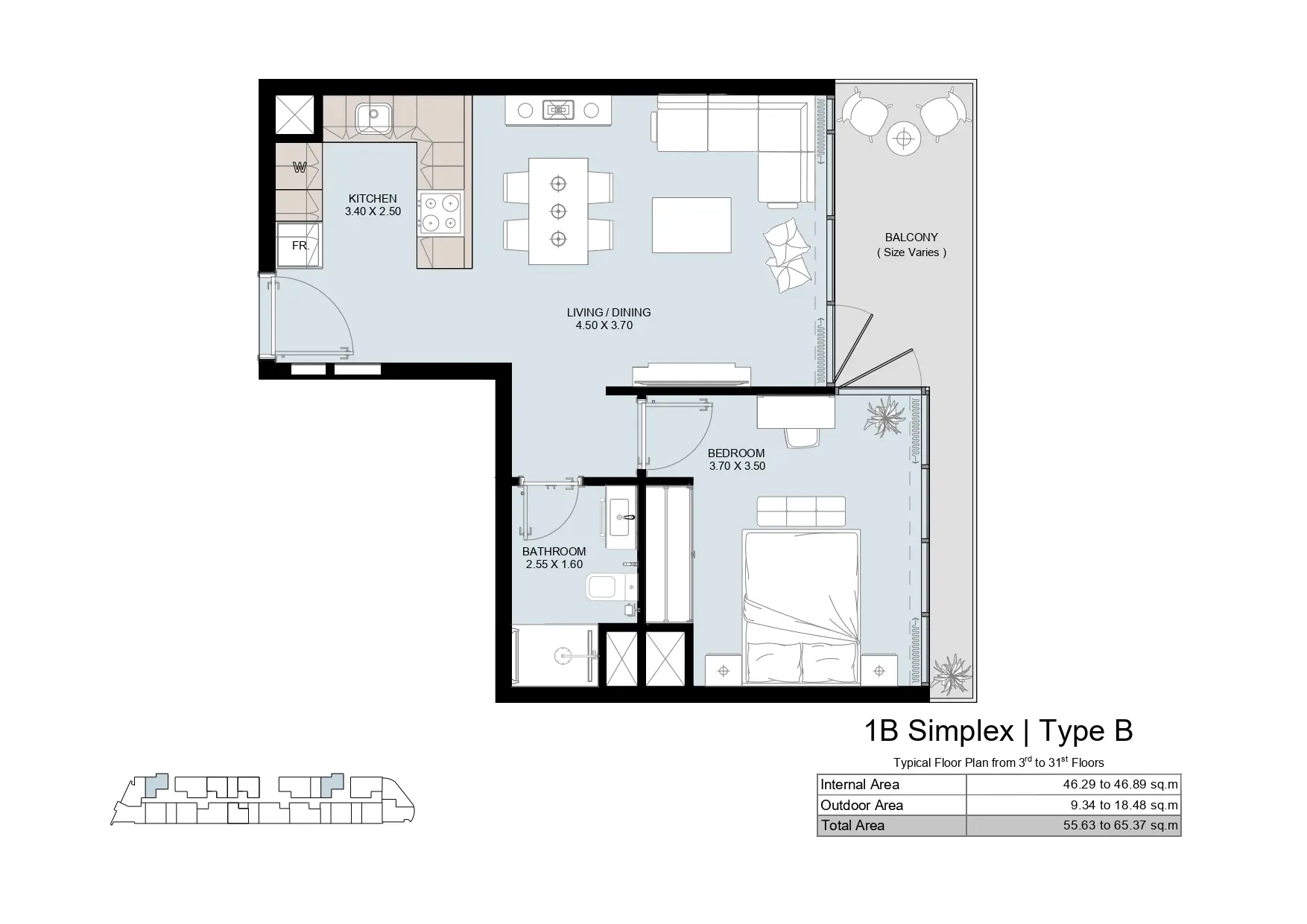 Type B floor plan