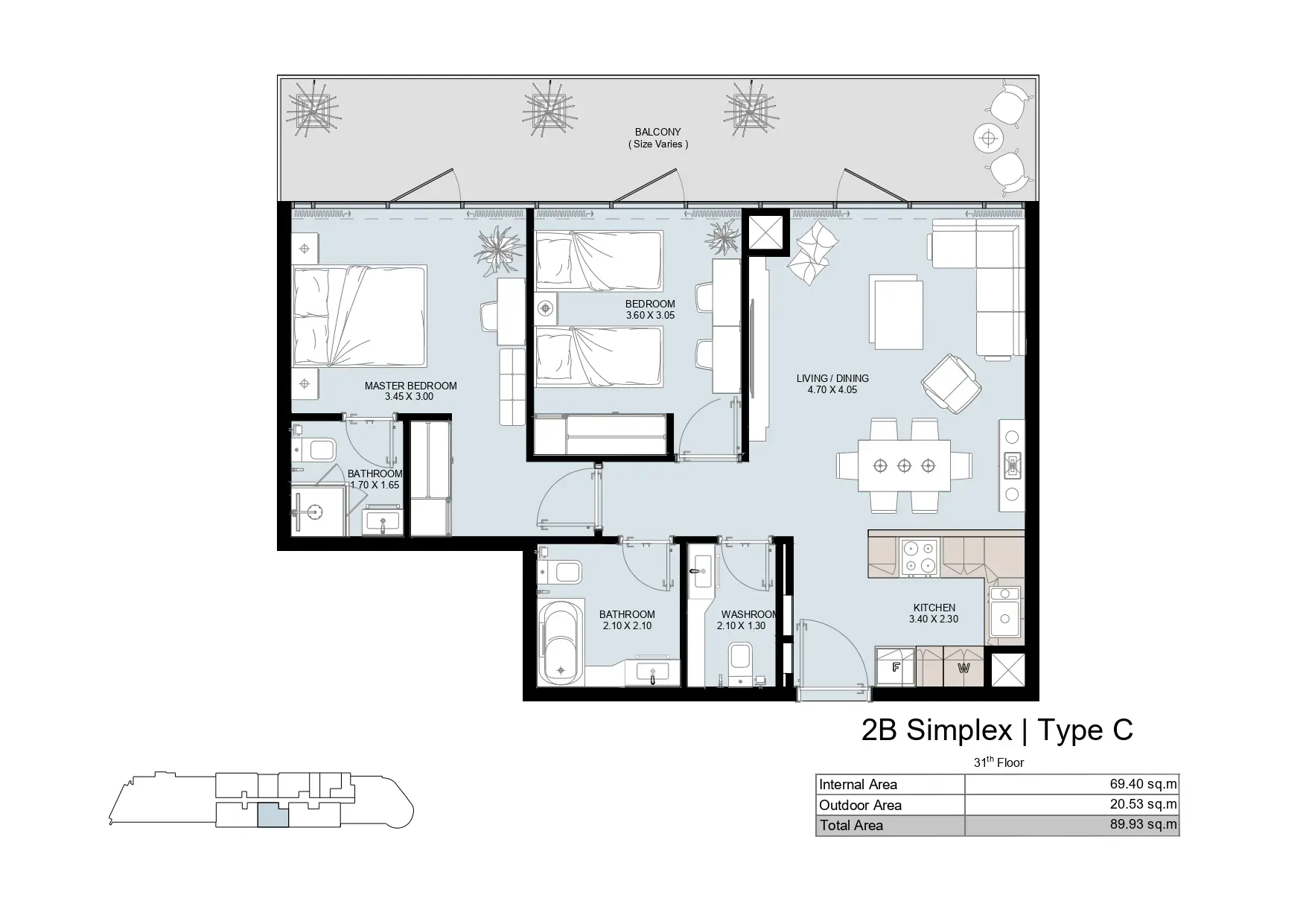 Type C floor plan
