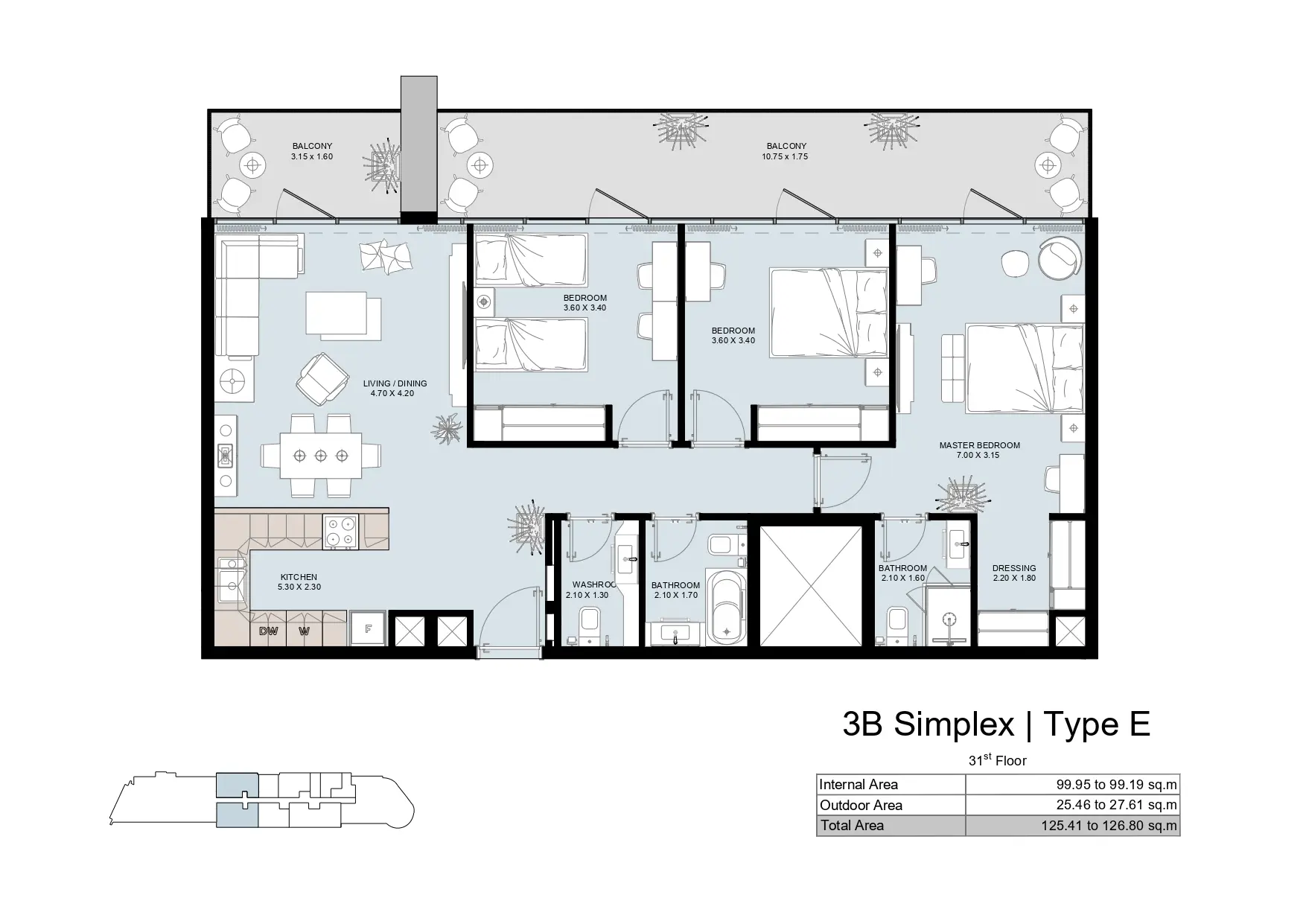 Type E floor plan