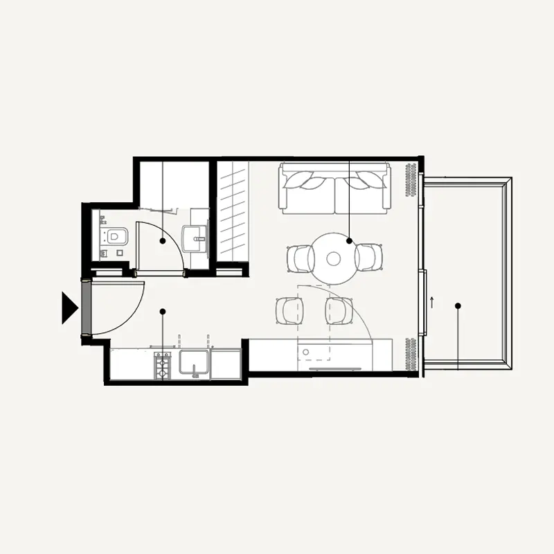 Studio Apartments floor plan