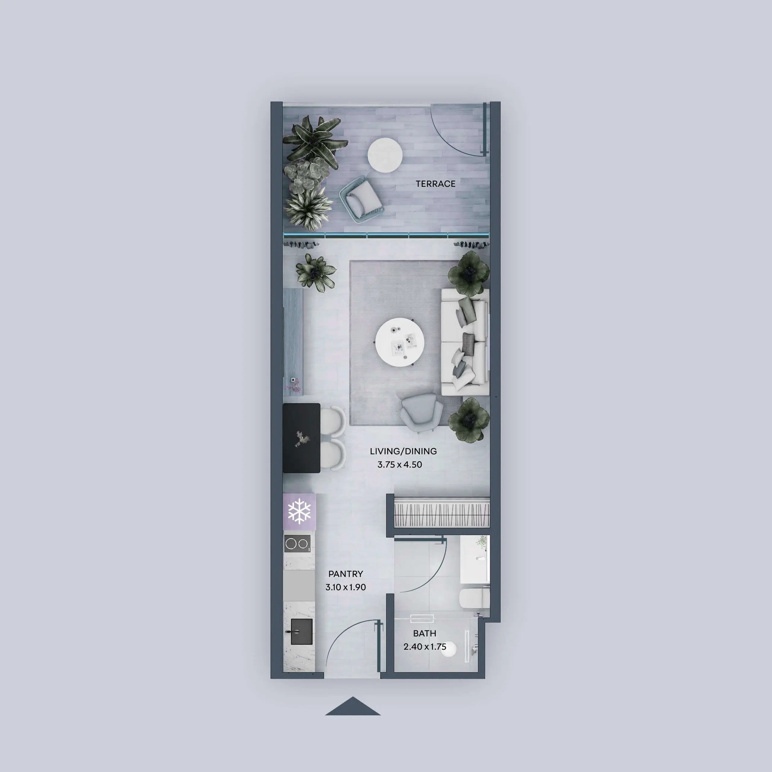 Studio Apartments floor plan