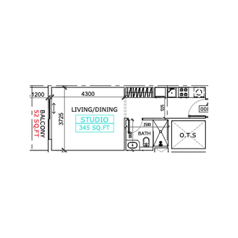 Studio Apartments floor plan