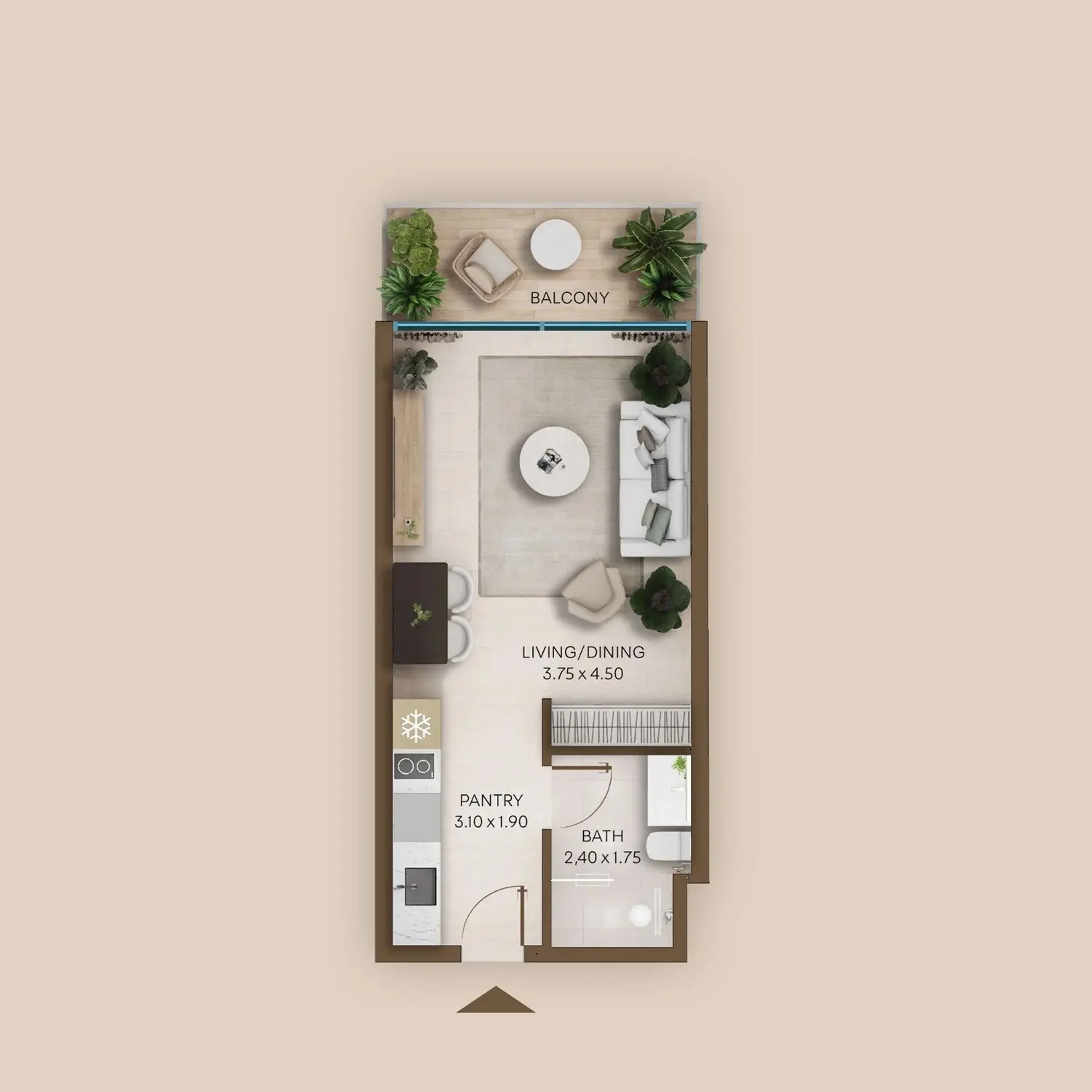 Studio Apartments floor plan