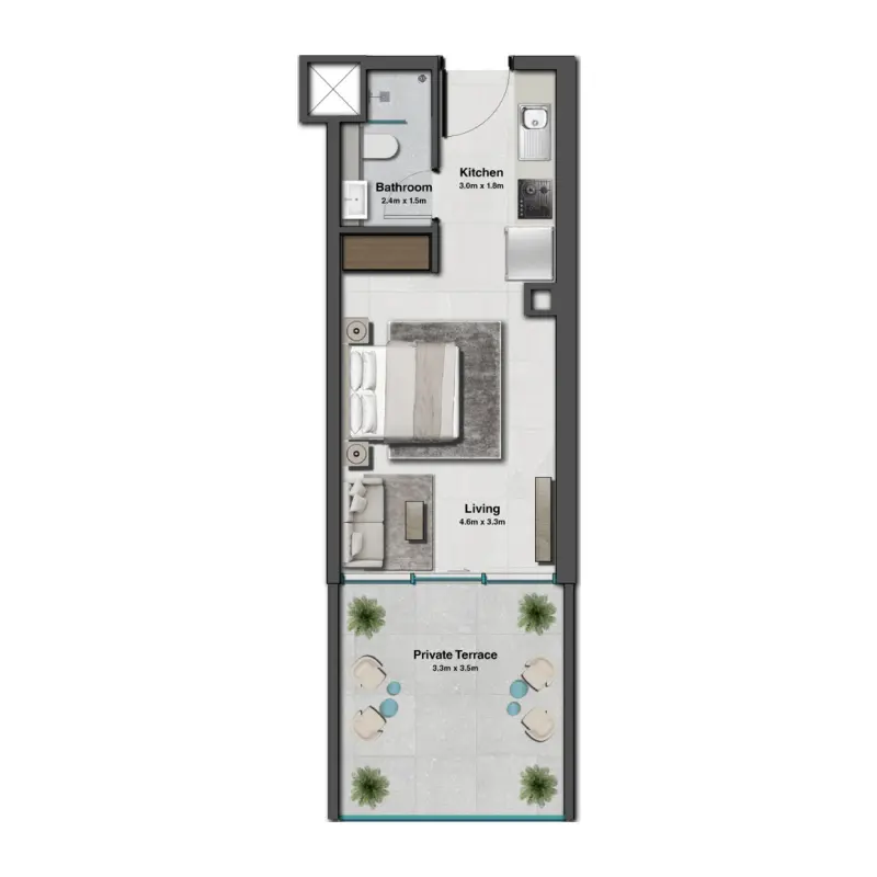 Studio floor plan