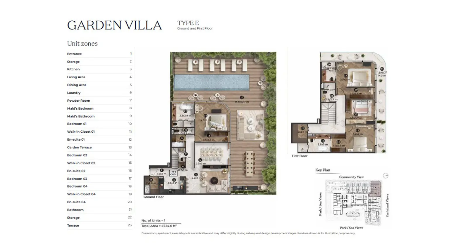 Villa - Type E floor plan