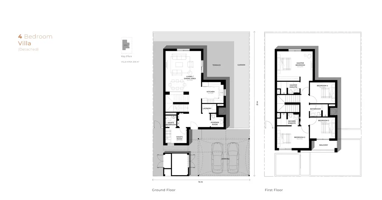 4 Bedroom Villa floor plan