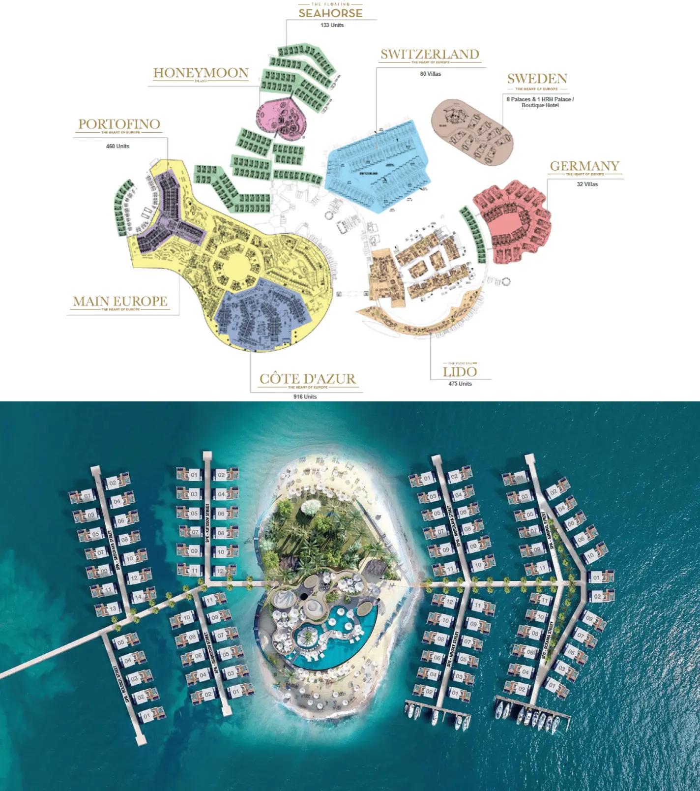 The Heart of Europe Honeymoon Island and The Floating Seahorse Master Plan