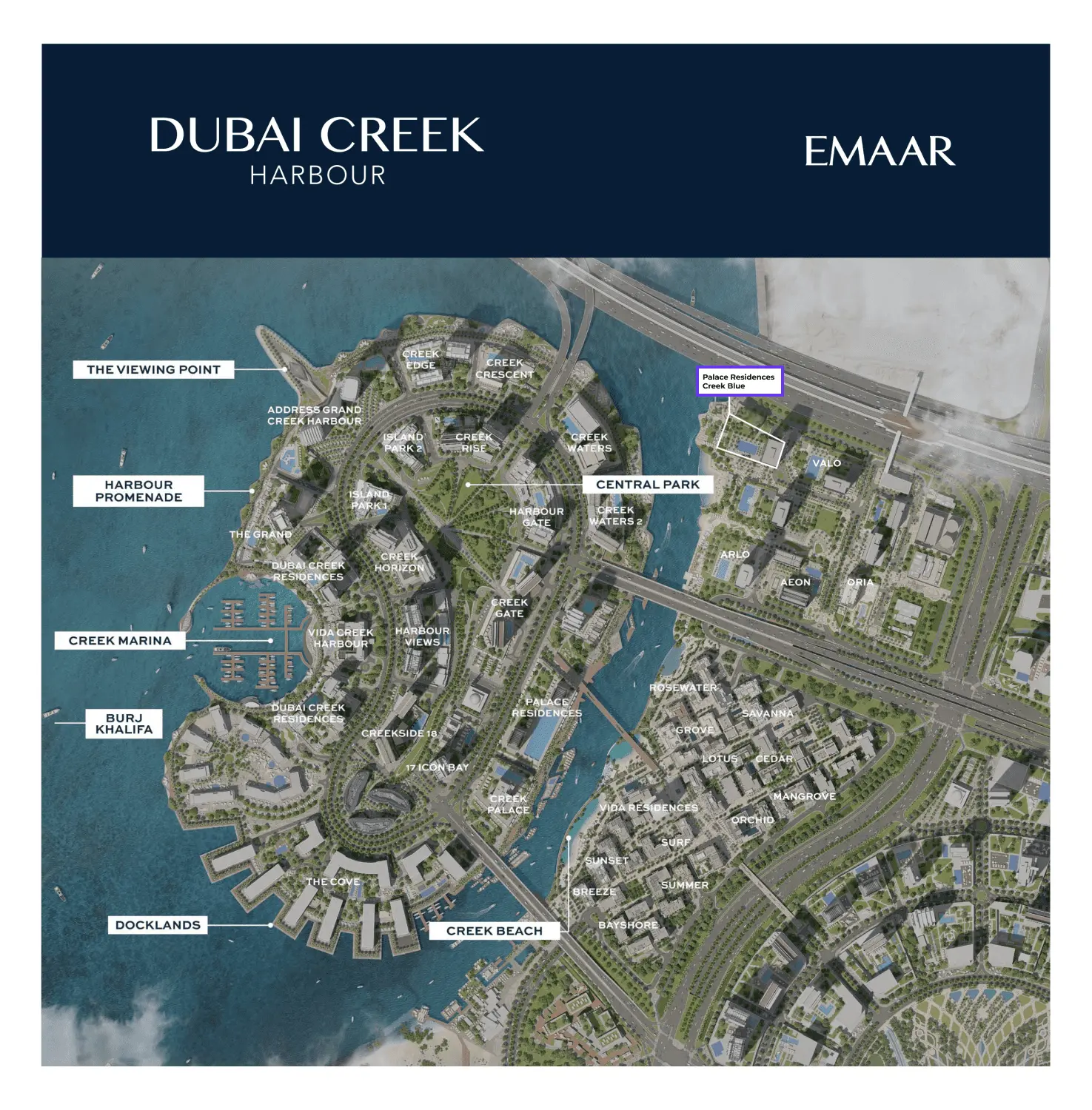 Palace Residences Creek Blue Master Plan