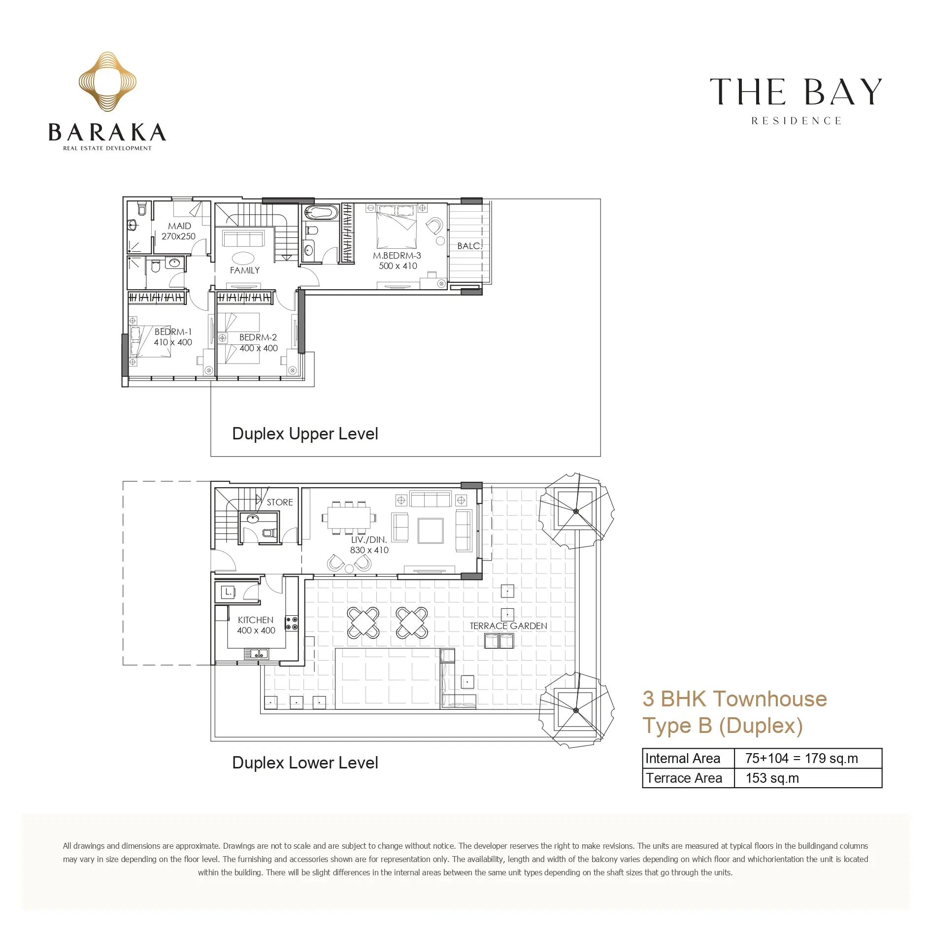 Type B Townhouse Duplex floor plan