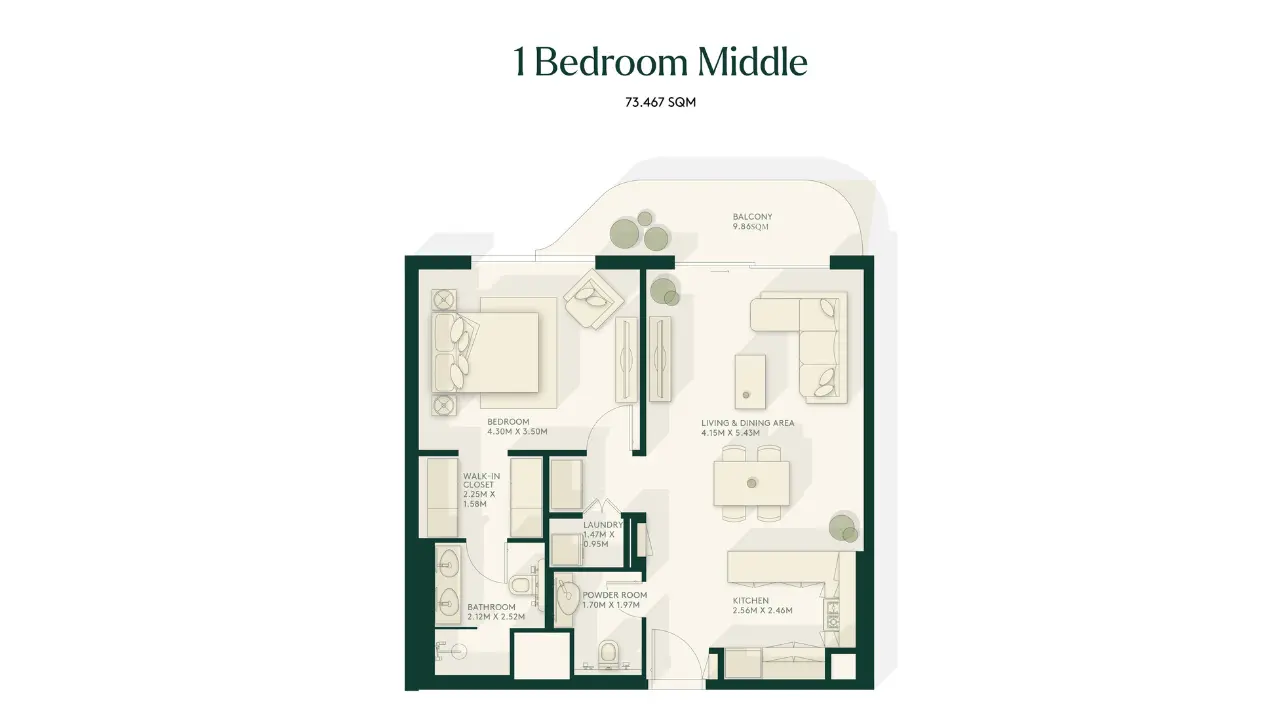 Middle floor plan