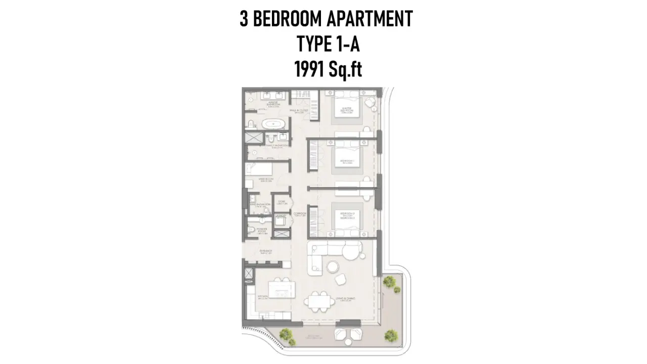 Type 1-A floor plan