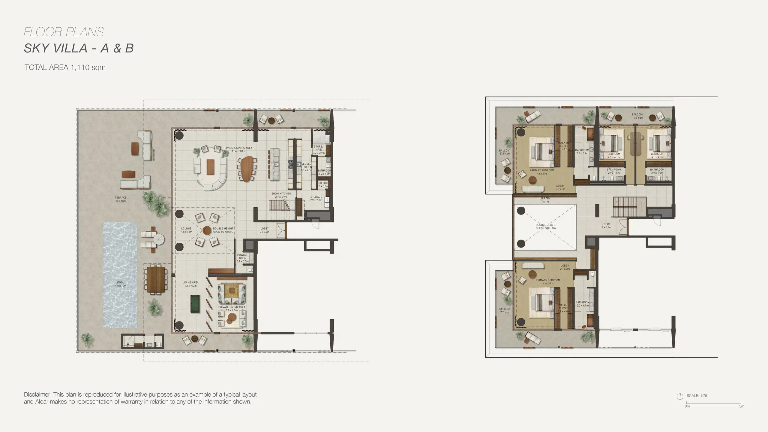 Sky Villa A&B floor plan