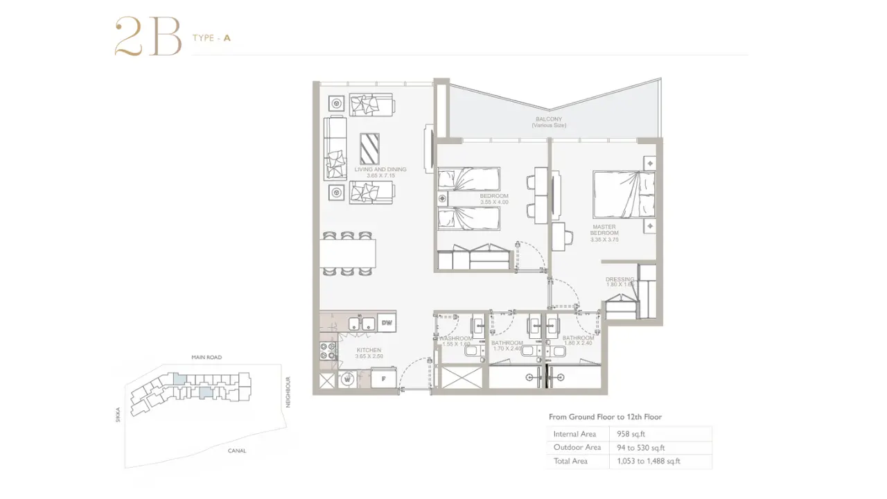 Type A floor plan