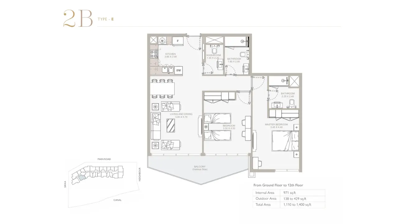 Type E floor plan