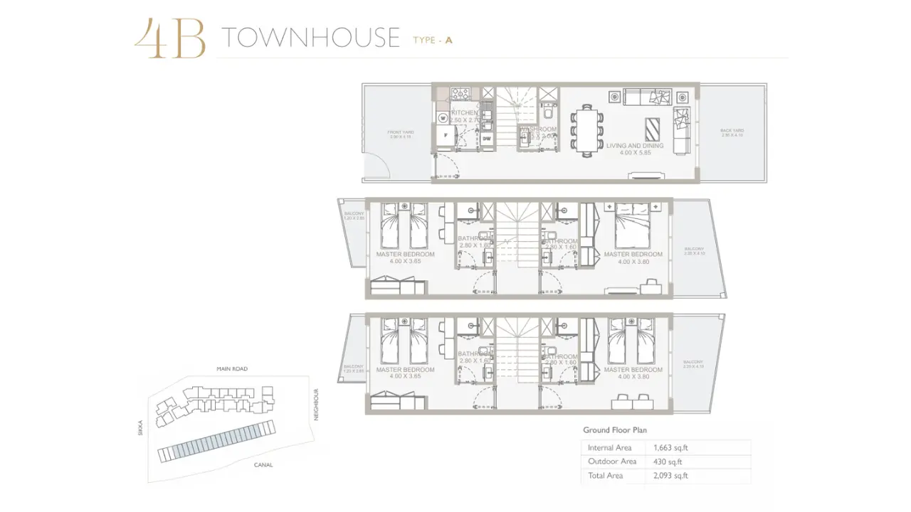Townhouse Type A floor plan