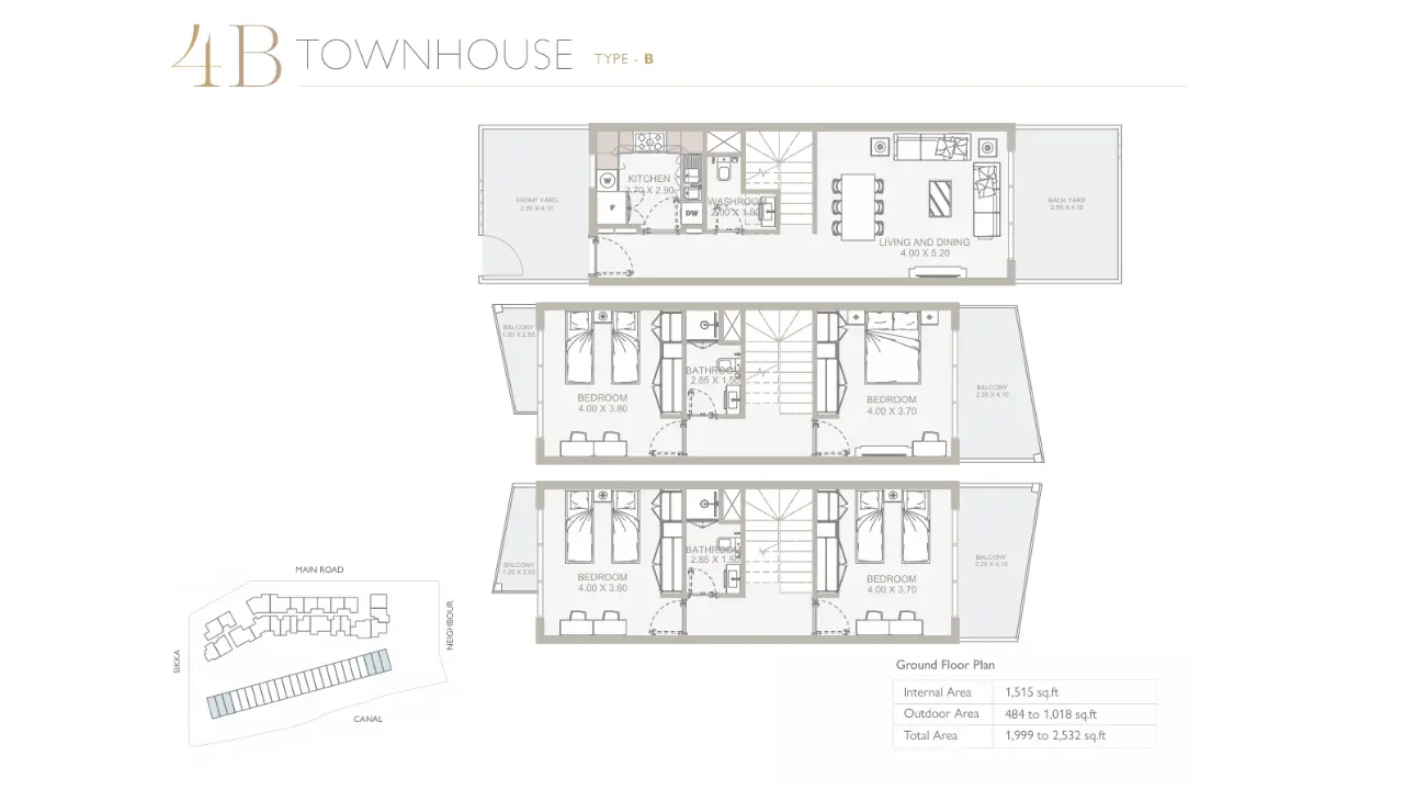 Townhouse Type B floor plan