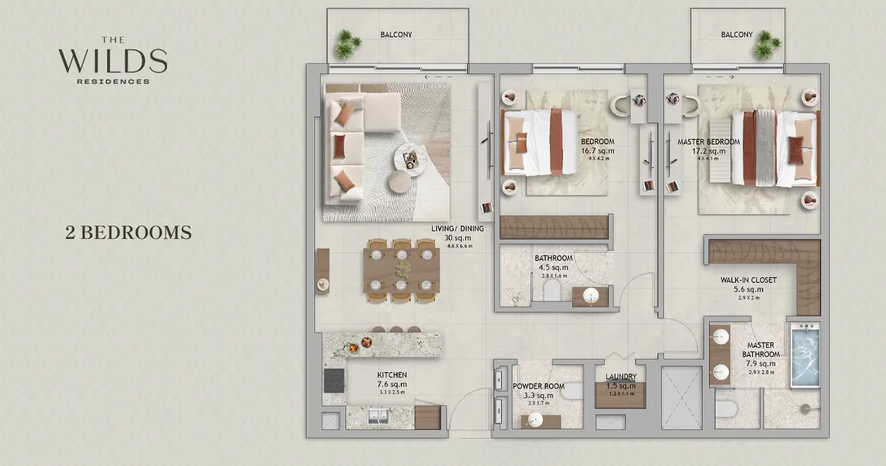 Two Bedroom floor plan