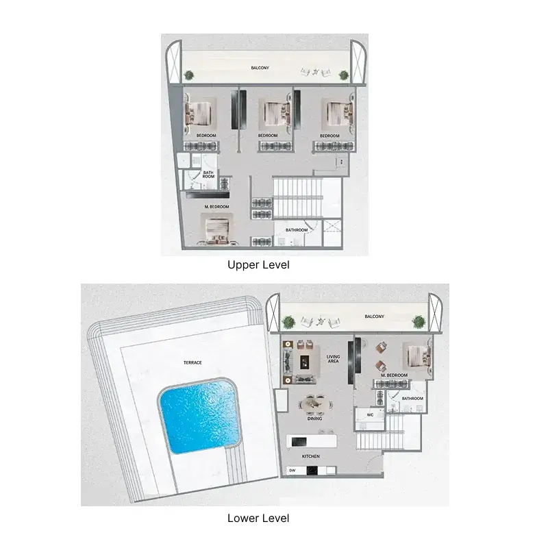5 Bedrooms duplex - Vision Iconic floor plan