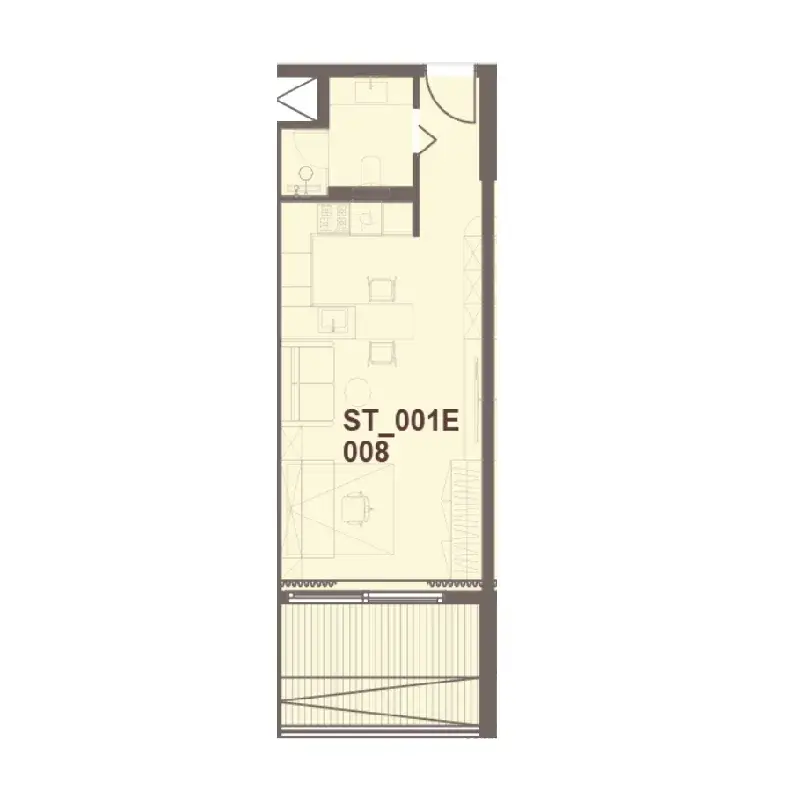 Studio apartments - J-Haus Residence floor plan