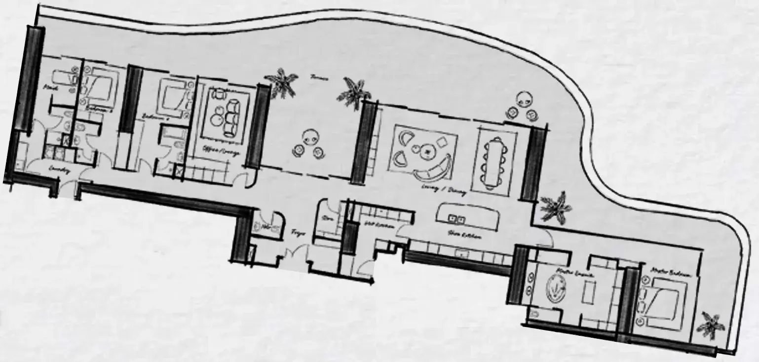 3 Bedrooms apartments - Wedyan – The Canal floor plan